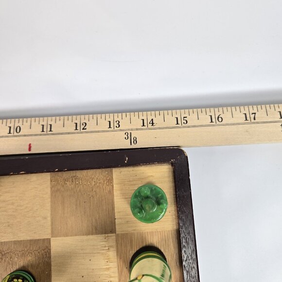 Vintage Chess Set Hungarian Folk Art Erzgebirge Complete Hand-painted Wood - Picture 16 of 16